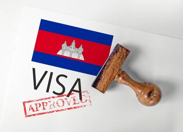 Cambodia visa approval stamp